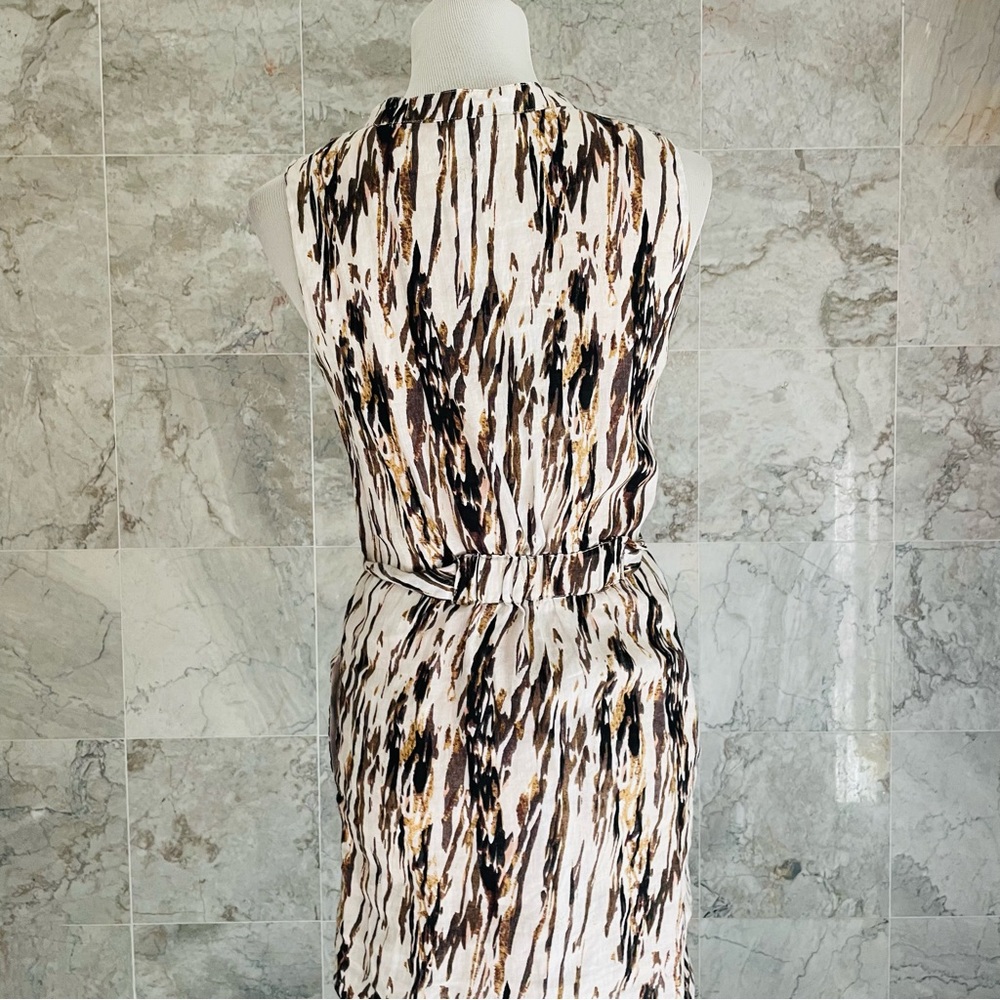 Cynthia Rowley Ikat Sleeveless Linen Dress - Picture 6 of 8